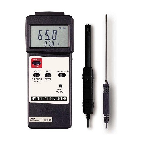 Lutron HT-3006A HUMIDITY/TEMP. METER + type K/J Temp., RS-232