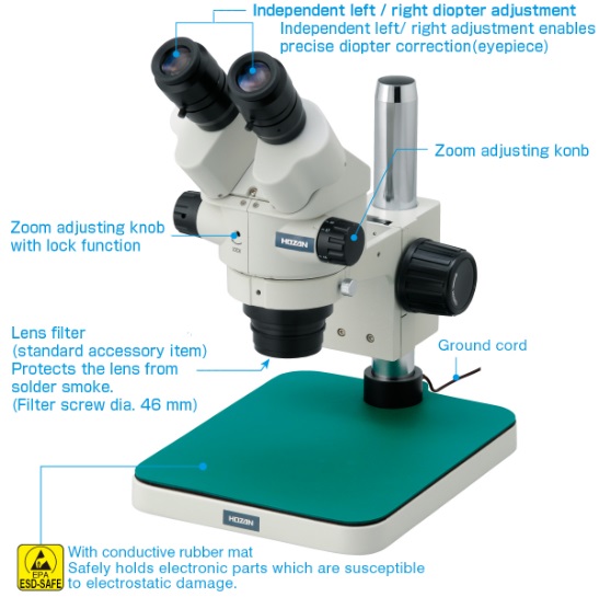 HOZAN L-46 STEREO MICROSCOPE(ZOOM TYPE)