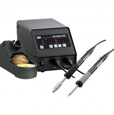 TEMPERATURE-CONTROLLED, LEAD-FREE, DUAL-PORT SOLDERING STATION RX-822AS